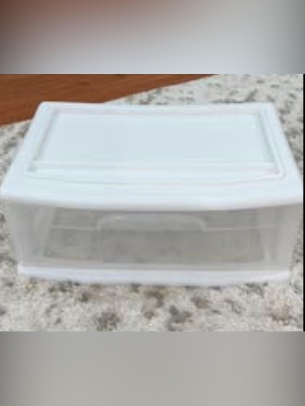 White Plastic Storage Drawer Organizer - Compact Home Storage